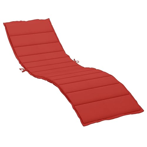 vidaXL Sonnenliege Auflage, Liegenauflage Outdoor, Polster Auflage für Gartenliege Liegestuhl, Polsterauflage, Rot 200x70x3cm Oxford-Gewebe