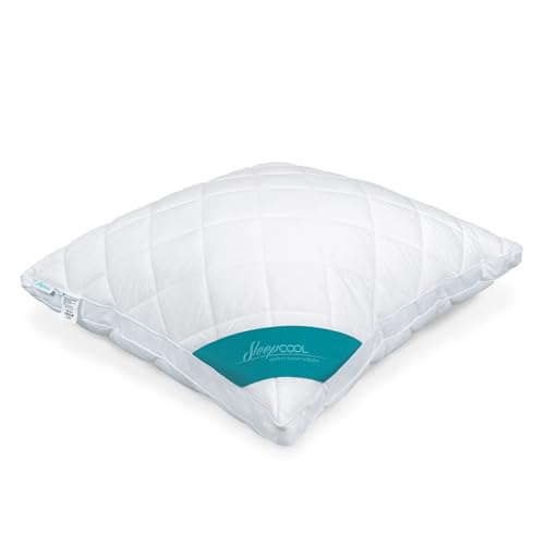 SleepCOOL Kühlendes Kopfkissen 80x80cm COOL.Moments – Extra großes, voluminöses Kissen mit Kühleffekt, Weniger Schwitzen, Besser schlafen