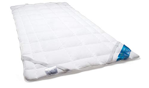 Schlafmond Medicus Clean Allergiker Matratzenschoner 100 x 200 cm - Matratzen-Auflage aus Baumwolle als Unterbett oder für Boxspring-Betten geeignet - Matratzen-Topper 95 Grad waschbar Made in Germany