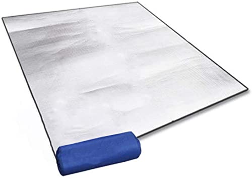 Aehma Alu Isomatte Schaummatten Schlafmatte für Camping 120 x 200 cm Isoliermatte Isolierdecke Faltbare Zeltmatte Bodenmatte Thermomatte Matte aus Aluminiumfolie, Ultraleicht Silber