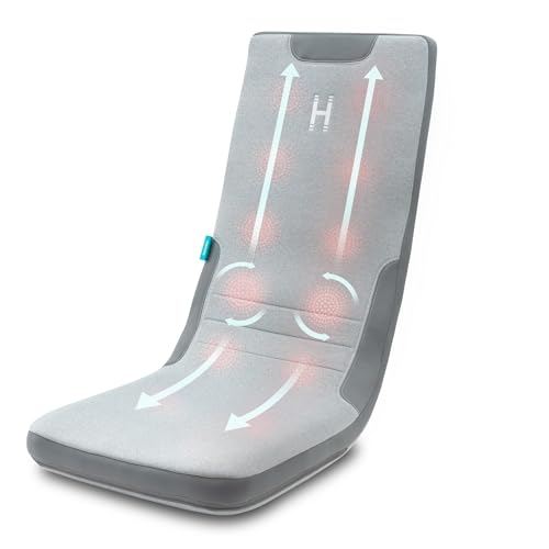 Homedics Ganzkörper-Flex-Massagekissen, Massageauflage mit Wärmefunktion für Rücken, Nacken und Gesäß, 3 Intensitätsstufen, Flextrack-Technologie, Fernbedienung, leicht und faltbar