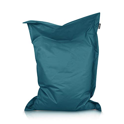 BuBiBag XXL Sitzsack, Outdoor Sitzsäcke für Kinder und Erwachsene, Bodenkissen Beanbag Fatboy wetterfest (Petrol 200x140cm)