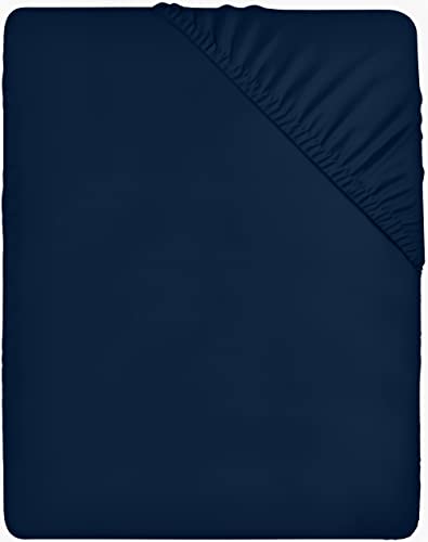 Utopia Bedding - Spannbettlaken 180x200cm - Marineblau - Gebürstete Polyester-Mikrofaser Spannbetttuch - 35 cm Tiefe Tasche
