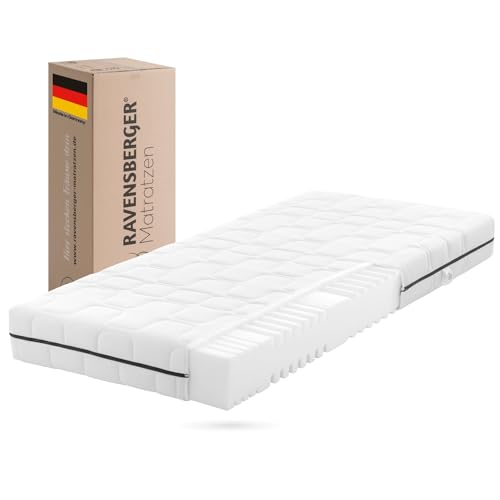 RAVENSBERGER Comfortmatratze Ravo-PUR - Härtegrad H3, mittel - 140 x 200 cm, Höhe 19 cm - orthopädische 7-Zonen Matratze mit RAVOTEX Funktions-Bezug, allergikerfreundlich