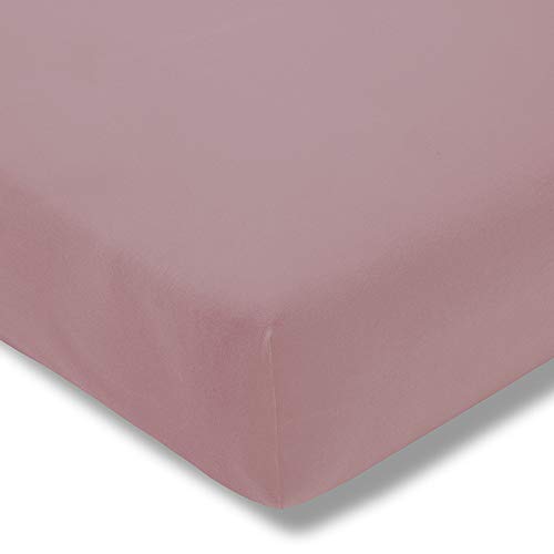 ESTELLA Spannbetttuch Feinjersey | Flieder | 150x200 cm | passend für Matratzen 140-160 cm (Breite) x 200 cm (Länge) | trocknerfest und bügelfrei | 100% Baumwolle