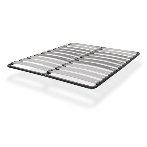 i-flair Lattenrost Deck 140x200 cm - Stabiler Metall-Lattenrahmen mit Breiten Latten für alle Betten und Matratzen geeignet