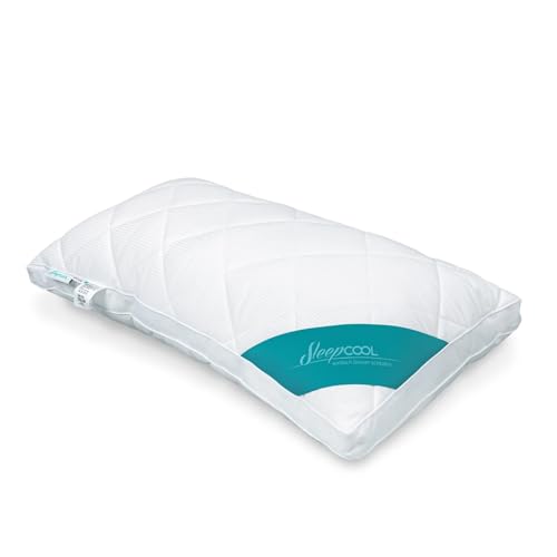 SleepCOOL Kühlendes Kopfkissen 40x80cm COOL.Moments – Voluminöses Kissen, Temperaturregulierend, Weniger Schwitzen, weniger frieren