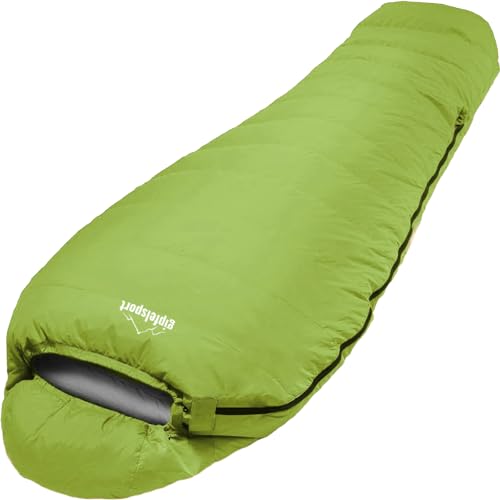 Gipfelsport Ultraleicht Schlafsack 4 Jahreszeiten [-20°C, -5°C] Ultralight Sleeping Bag [1550g] Ultraleichter Mumienschlafsack für den Winter [300GSM] Trekking Schlafsack für Outdoor und Camping