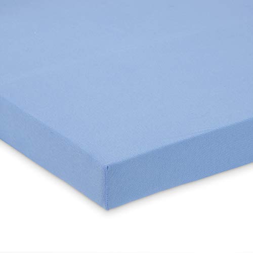 FabiMax Jersey Spannbettlaken für 6-eck Laufgitter, blau