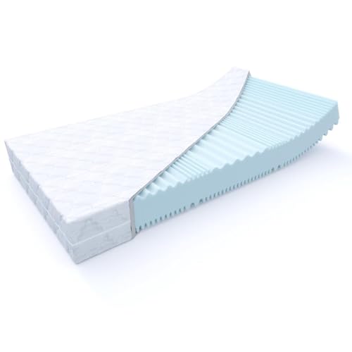 MSS e.K. 2 Liegehärten in Einer Matratze H4/H5 hart/sehr hart | Wendematratze Aqua Deluxe | Höhe ca. 21 cm | 180 x 220 cm | 7 Liegezonen | Komfortschaum | hochwertiger Microfaserbezug