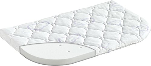 Träumeland T030521 - Matratze Sleepy für Beistellbett, Größe 80 x 42 cm, eine Seite abgerundet