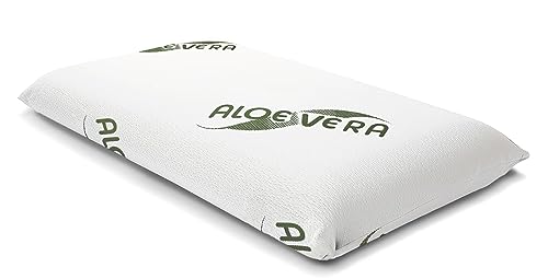 Siebenschläfer Orthopädisches Nackenstützkissen - Kopfkissen aus druckausgleichendem Visko-Gelschaum (Memory Foam) mit Aloe Vera Bezug - Kissen in 70x42cm Höhe 15cm