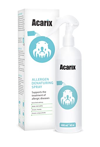 Acarix-Milbenspray | Anti-Milben-Spray für Allergiker | Spray für Matratzen und Textilien gegen Milben | Spray gegen Milben und Allergene von Katzen und Hunden | Laborforschung in den USA.