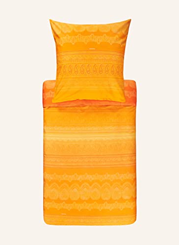 Bassetti BRUNELLESCHI Bettwäsche + 1 Kissenhülle, 100% Baumwollsatin (110 Fäden pro cm²), Mandarine, 140x200 + 1 K 70x90 cm, 2
