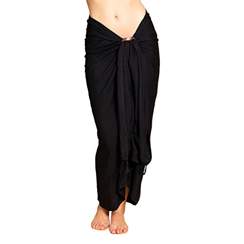 PANASIAM Sarong uni black, 190x116cm