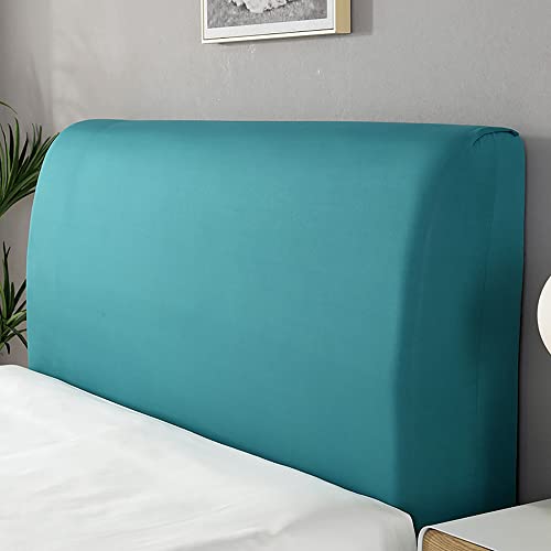 WSGJHB Bettkopfteilabdeckung, staubdichtes Stretch Bett Kopfteilabdeckung, Rückenschutz, All-Inclusive Slipcover, Bettkopfteilabdeckung Türkis 180 cm für (170-190 cm Kopfteil)