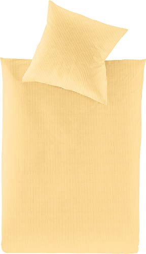 Irisette Bettwäsche Lumen Interlock-Jersey gelb Größe 135x200 cm (40x80 cm)