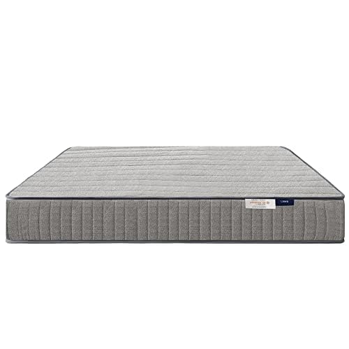 LAMB Matratze 140x190 cm Taschenfederkernmatratze 7-Zonen Höhe 20cm Härtegrad H3 Medic Orthopädische Federkernmatratze mit Schaumstoff und Microfaser-Bezug, Graue Matratzen für Kinder und Erwachsene