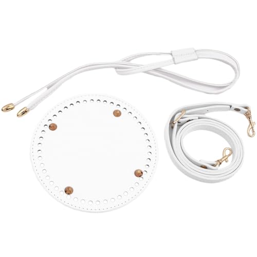 ZYHARUKO Taschen für Damen, PU-Tasche, Boden, Kissenboden, Kordelzug, Taschenriemen für Geldbörse, Eimer, Taschen, weiß
