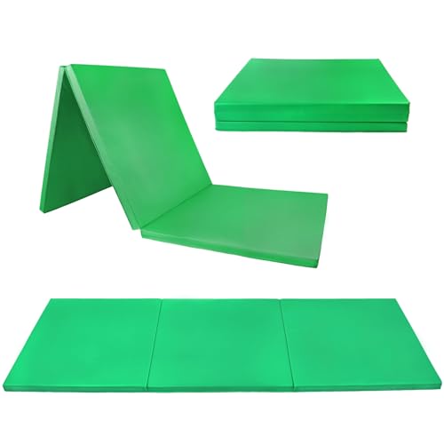 ALPIDEX Klappbare Turnmatte 180 x 60 x 3,2 cm Weichbodenmatte Gymnastikmatte Sportmatte, Farbe:grün