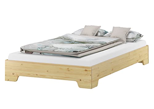 Erst-Holz Funktionsbett Bettrahmen 120x220 großes Holzbett Zubehör wählbar V-60.56-12-220, Ausstattung:ohne Zubehör