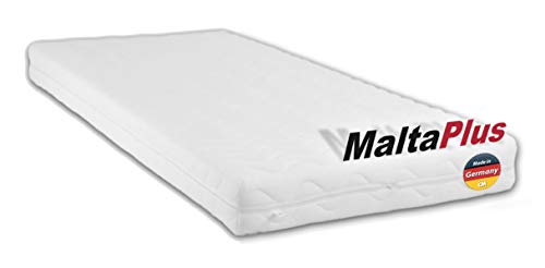Matratze Malta Plus 90x180 cm Hochwertige Kindermatratze aus Kaltschaum Kinderbett/Babybett Maße 90 x 180 cm Atmungsaktive Schaumstoffmatratze mit Frotteebezug