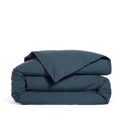 Missuna - Bettbezug, Bett 140 cm - Blau - 100% Bio-Baumwolle Perkal | Größe 220x220 cm| Bettuch - Bettwäsche - Deckenbezug | Hergestellt in Portugal