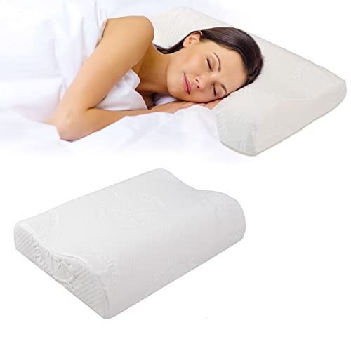 Daydream höhenverstellbares ergonomisches und atmungsaktives Kopfkissen Wellenform aus Memory Foam (P-16250) Nackenstützkissen, Schlafkissen, Bettkissen 50x35x10 cm