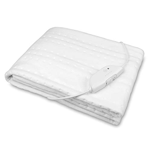 medisana HU 674 Wärmeunterbett, 150 x 80 cm, Abschaltautomatik, Überhitzungsschutz, 4 Temperaturstufen, waschbar, Matratzenheizung für alle gängigen Matratzen geeignet, Weiß