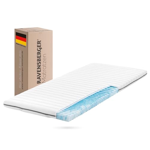 RAVENSBERGER Gel Topper Gel-LUX - Härtegrad H2/H3, mittel - 50-110 kg - 180 x 200 cm, Höhe 7 cm - 7-Zonen Matratzenauflage aus Gelschaum mit RAVOTEX Funktions-Bezug, allergikerfreundlich