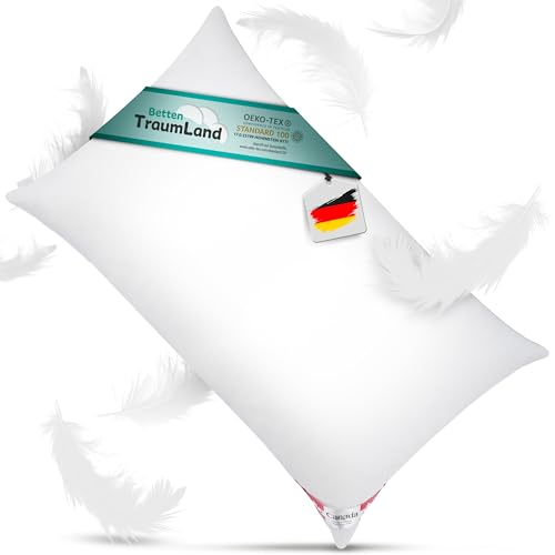 Bach's Betten Welt Canada Daunenkissen Plus Extra mit noch mehr Füllung 100% weiche canadische Daunen 40x80 cm