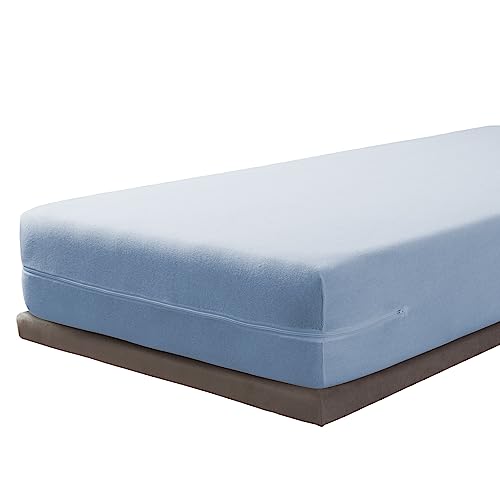 Savel - Matratzenbezug 80x190/200 cm | Verstellbare | Atmungsaktive | Matratzenhülle mit Reißverschluss | Oeko-TEX Zertifiziert - Blau