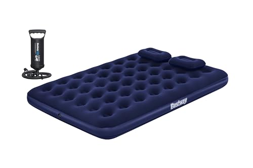 Bestway Pavillo™ Luftbett, Blue Horizon, 203 x 152 x 22 cm, Double, mit Handpumpe und 2 Kissen