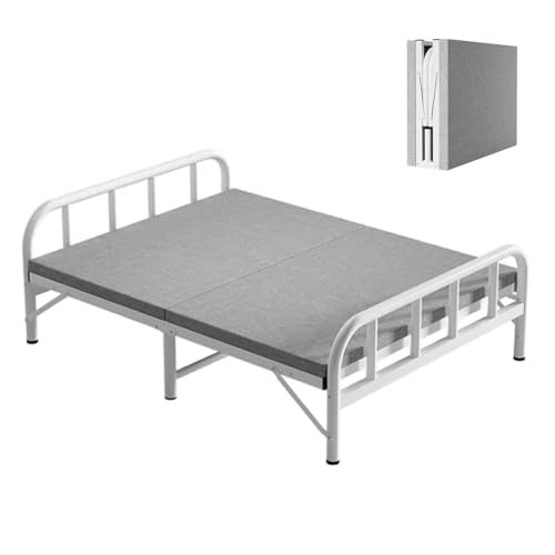 Gästebett Klappbar mit Matratze, Tragfähig und Stabil Verdickte Beine Platz Sparen, Klappbett 120x200 Erwachsene, für Schlafzimmer Gästezimmer(150 * 200CM)