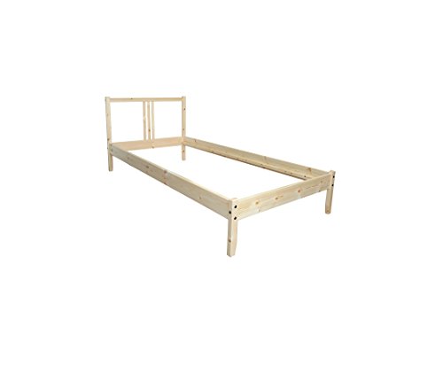IKEA Bettgestell 'Fjellse' Holz-Bett in 90x200 cm aus massiver, unbehandelter Kiefer