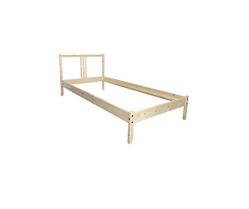 IKEA Bettgestell 'Fjellse' Holz-Bett in 90x200 cm aus massiver, unbehandelter Kiefer