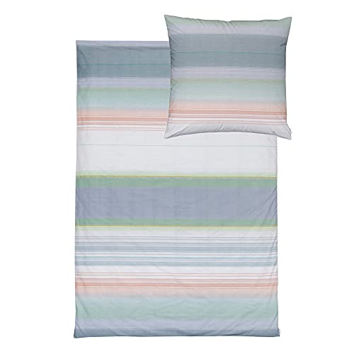 ESTELLA Bettwäsche Almeria | Mint | 155x220 + 80x80 cm | Bio und GOTS Zertifiziert | trocknerfest und temperaturausgleichend | 100% Bio-Baumwolle | Zero-Waste-Verpackung