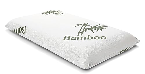 Siebenschläfer Orthopädisches Nackenstützkissen - Kopfkissen aus druckausgleichendem Visko-Gelschaum (Memory Foam) mit Bamboo-Bezug - Kissen in 60x40cm - Höhe 13cm