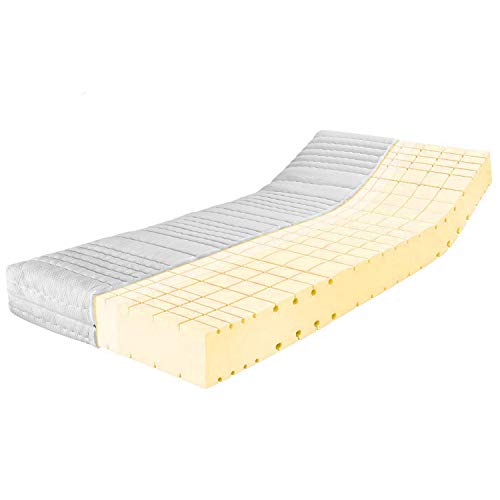 RAVENSBERGER HR-Kaltschaummatratze Komfort-SAN® - Härtegrad H4, fest - 100 x 200 cm, Höhe 19 cm - 7-Zonen Kaltschaummatratze mit Baumwoll-Doppeltuch-Bezug - TÜV-Zertifiziert, Made in Germany
