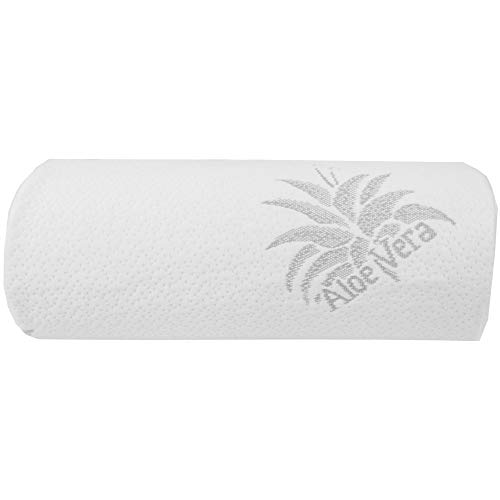 Bestgoodies Kopfkissen mit Memory Foam und abnehmbaren Bezug, Nackenrolle in 40x15cm