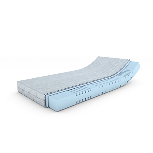 MSS e.K. Mellow-Foam-7-Zonen Kaltschaummatratze 130 x 200 x 16 cm (Kernhöhe: 14 cm) H3