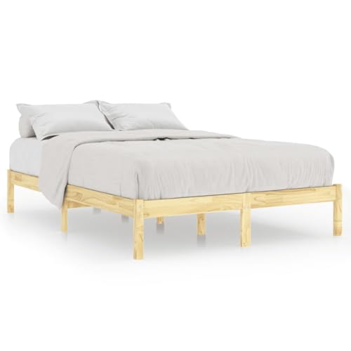 vidaXL Kiefer Massivholzbett Bettgestell Bett Holzbett Doppelbett Futonbett Bettrahmen Schlafzimmerbett Schlafzimmermöbel 140x190cm