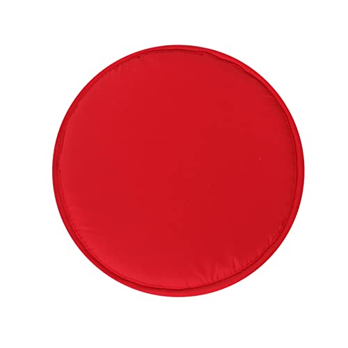 Sitzkissen 30 cm Rundes Stuhlkissen Sitzpolster für Stuhl Weiches Stuhlauflage Sitzauflage Dekokissen für Innen- & Außenbereich (Rot, 30X30CM)