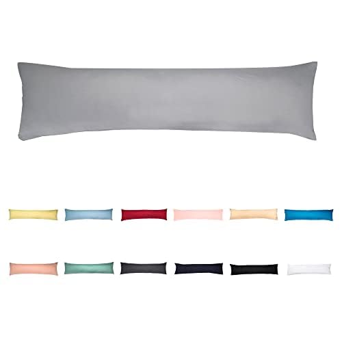 livessa Seitenschläferkissen mit Bezug 40 x 145 cm -Schwangerschaftskissen/Pregnancy Pillow/Stillkissen mit Kissenbezug aus%100 Baumwolle, Verdeckter Reißverschluss an der Langen Seite