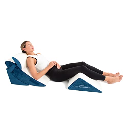 Keilkissen 4-teiliges Ergonomisch Kissen-Set | 12 in 1-Multifunktionsdesign mit Ebnehmbarem & Waschbarem Bezug zum Schlafen und Lesen