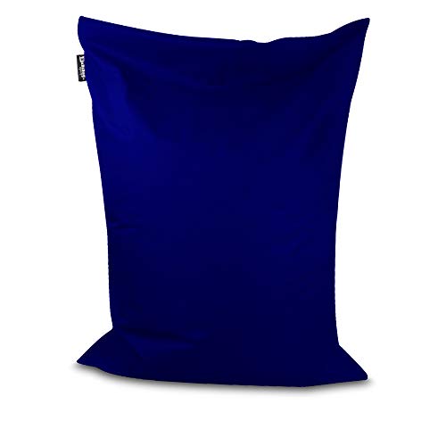 BuBiBag Sitzsack - rechteckiges Bodenkissen in 28 Farben und 7 Varianten - Outdoor Sitzsäcke Indoor Beanbag für Kinder und Erwachsene (Marine/dunkelblau-100x70 cm)