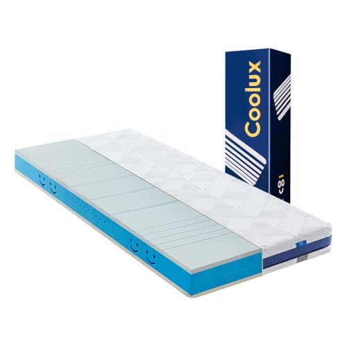 Coolux Sleep Matratze 120x200 cm, Höhe 18cm Orthopädische 7-Zonen Kaltschaummatratze, 2 in 1 Liegehärten Mittel/Fester Härtegrad H2 & H3, Öko-Tex Zertifiziert Ergonomische Rollmatratze