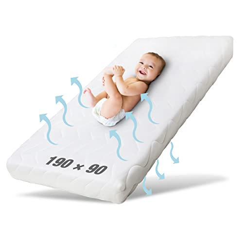 Ehrenkind® Kindermatratze Pur | Baby Matratze 90x190 Standard 100 by Oeko-TEX | Babymatratze 90x190 aus hochwertigem Schaum und Hygienebezug