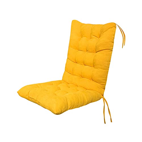 Morbuy Deckchair Auflagen für Gartenliegen, Sonnenliege Kissen Tragbare Garten Innenhof Gepolstertes Bett Relax-Liegestuhl Sitzauflage für Deckchair, Innen, Außen (45x100cm,Gelb)