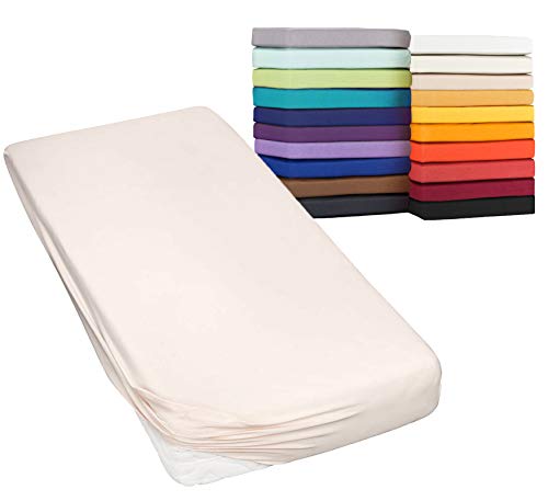 Moon-Classic Spannbettlaken Boxspringbett Wasserbett Spannbetttuch Matratzen 160g/²m 200x220-220x240 leinen